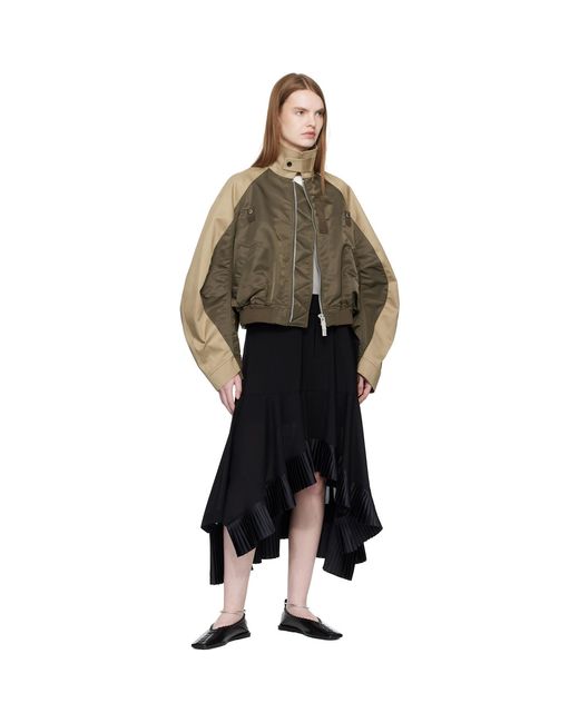 Sacai Multicolor Khaki & Chino Twill Bomber Jacket