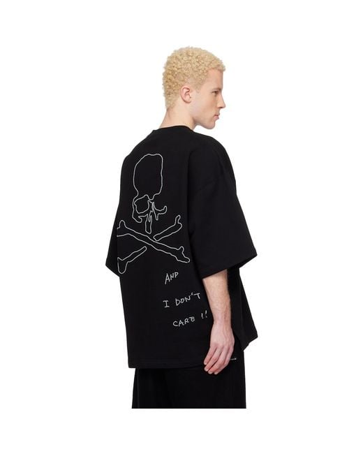 MASTERMIND WORLD Black Mw Decorated Ss Sweatshirt for men