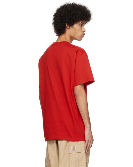 Carhartt Red 'smart Sports' T-shirt for men