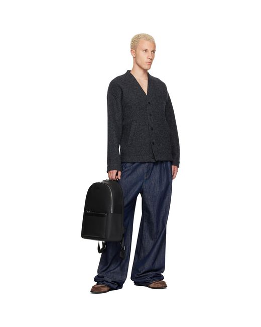 Lacoste Black Oversize Fit Cardigan for men