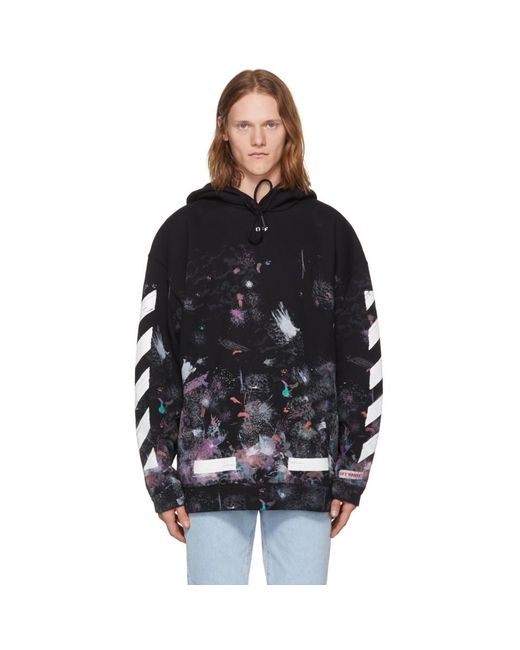 Off-White c/o Virgil Abloh Diagonal Galaxy Brushed Sweatshirt in Black for  Men | Lyst Australia