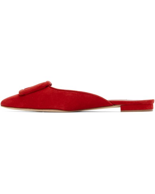Manolo Blahnik Black Maysale Flat Slippers
