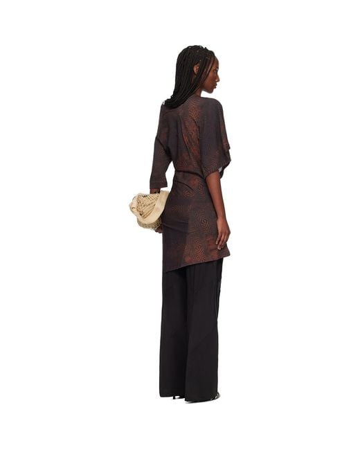 Kiko Kostadinov Black Florella Midi Dress