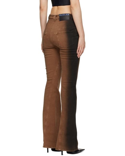 Mugler Multicolor Tan Gradient Jeans