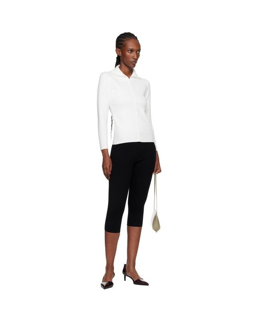 Totême  Black Fitted Polo Cardigan