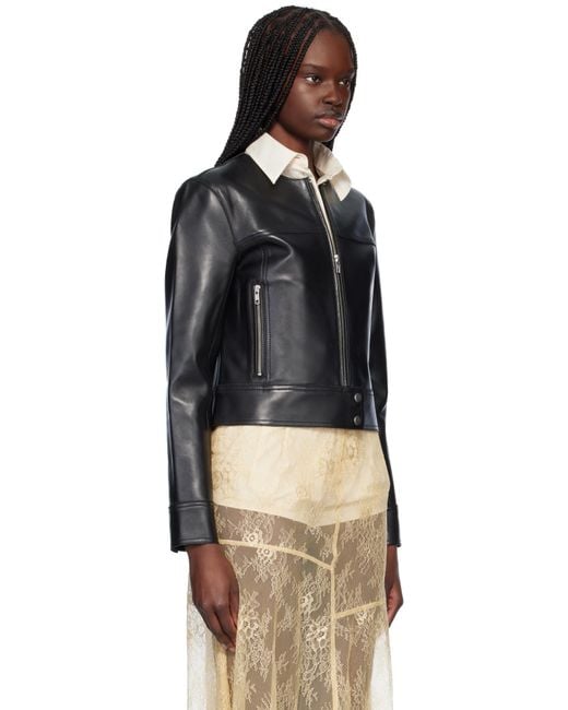 Stand Studio Black Cassie Leather Jacket
