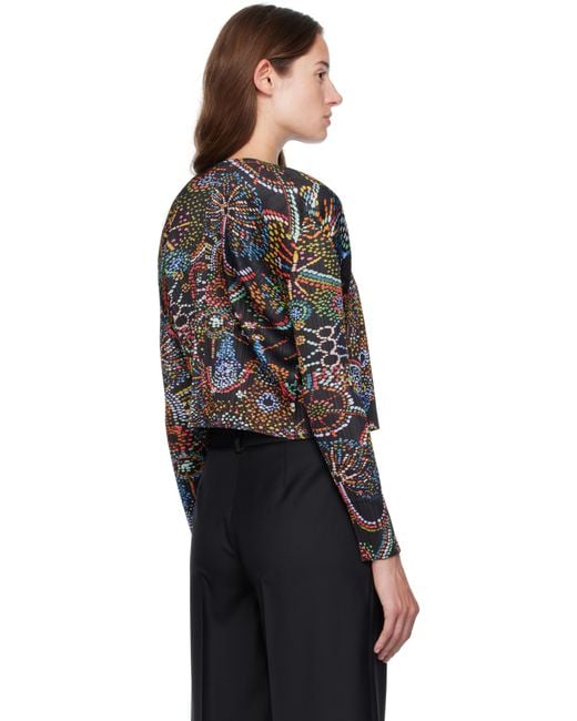 Pleats Please Issey Miyake Light Festival Cardigan in Black | Lyst