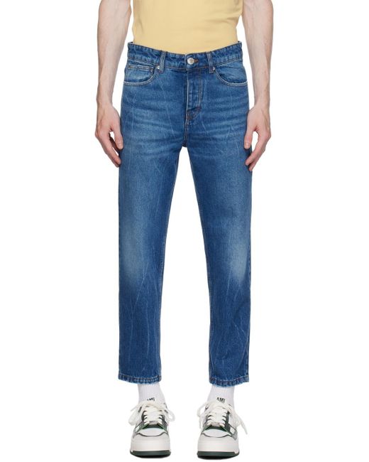 AMI Blue Tapered Fit Jeans for men