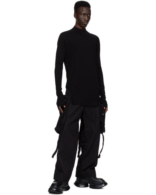 T-shirt à manches longues ample noir à col cheminée Julius pour homme en coloris Black
