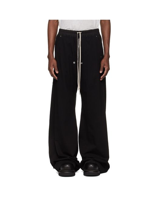 Rick Owens Black Temple Geth Belas Sweatpants for men