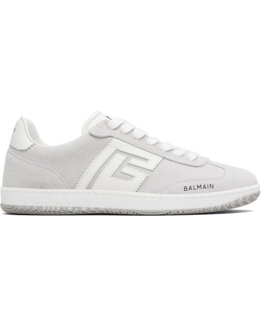Balmain Black Swan Suede & Smooth Leather Sneakers for men