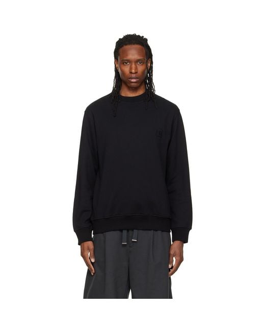 Wooyoungmi Black Logo Patch Sweatshirt for men
