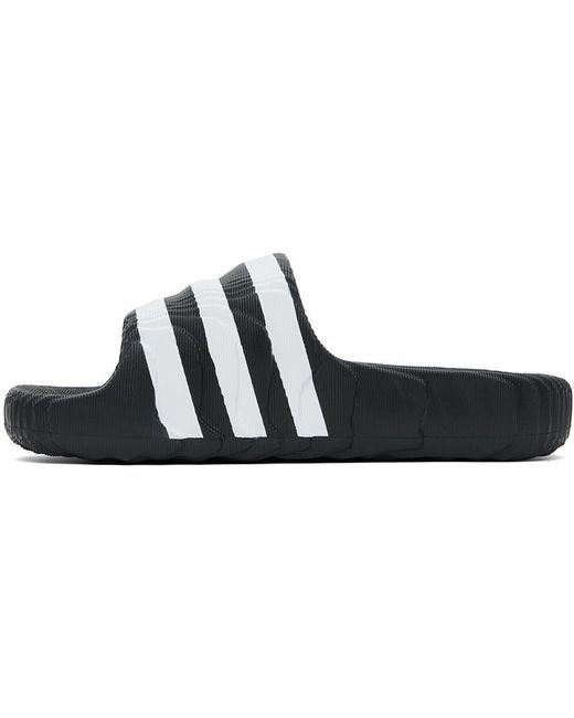Sandales à enfiler adilette 22 noir et blanc Adidas Originals pour homme en coloris Black
