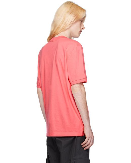 Moncler Pink Printed T-shirt for men