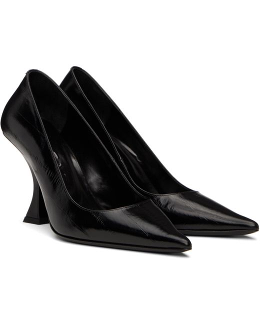 By Far Black Viva Heels