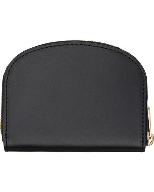 A.P.C. Black Demi-Lune Compact Wallet