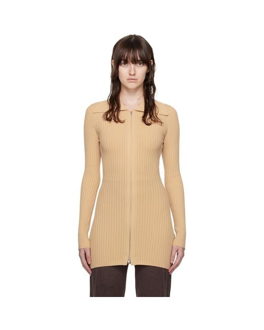 Nanushka Natural Beige Mardi Cardigan