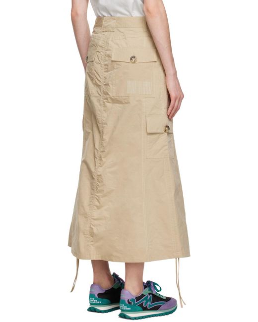 Marc Jacobs Natural Beige 'the Cargo' Midi Skirt