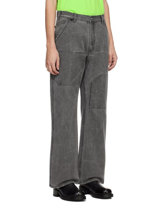 Acne Black Patch Trousers for men