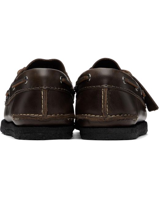 Clarks Black Godney Boat Shoes for men
