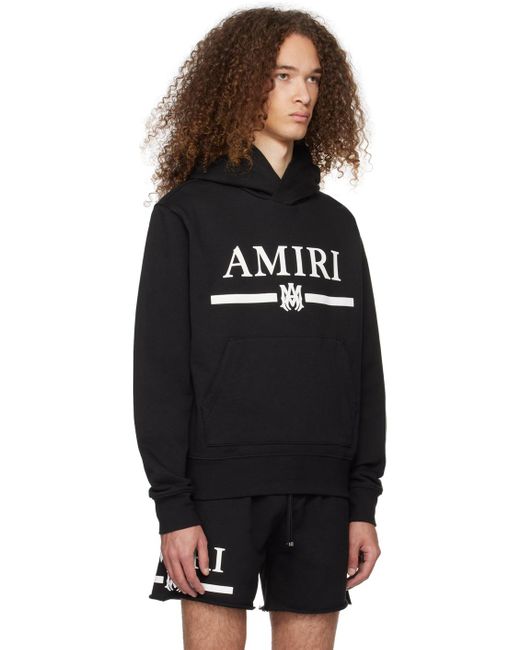 Pull à capuche noir à logo Amiri pour homme en coloris Black