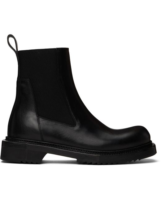 メンズ Rick Owens ブラック Hollywood Cyclops ビートルブーツ Black