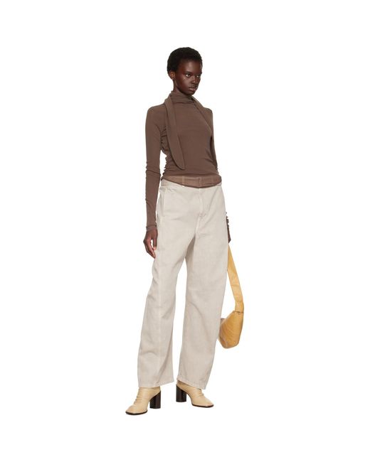 Lemaire Brown Ballerina Scarf Blouse