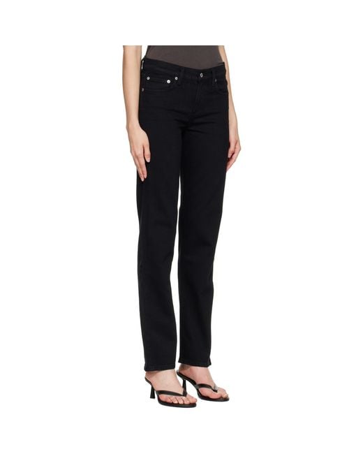 Agolde Black Low Rise Slim Jeans
