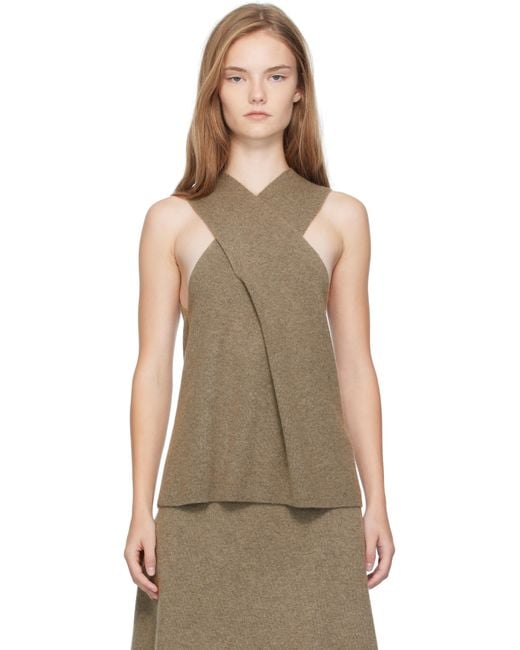 Lisa Yang Natural Taupe 'The Lyra' Top