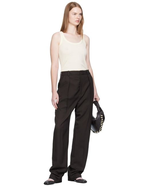 Lemaire オフホワイト リブタンクトップ Black