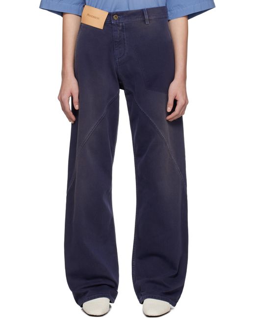 J.W. Anderson ネイビー Workwear ツイスト ジーンズ Blue