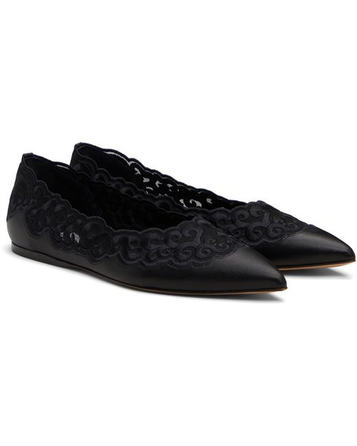 Gabriela Hearst Black Ziva Ballerina Flats