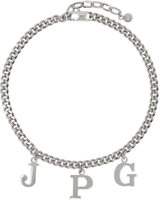 Jean Paul Gaultier Metallic 'the Jpg' Necklace for men