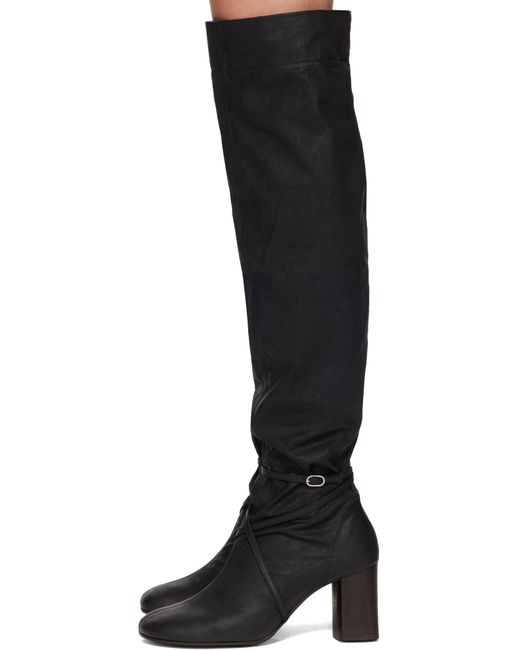 Lemaire Black Knotted Anatomic 80 Boots