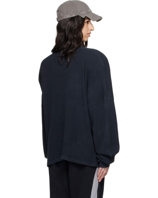 GREG ROSS Shoulder Pad Thermal Long Sleeve T-Shirt in Blue | Lyst