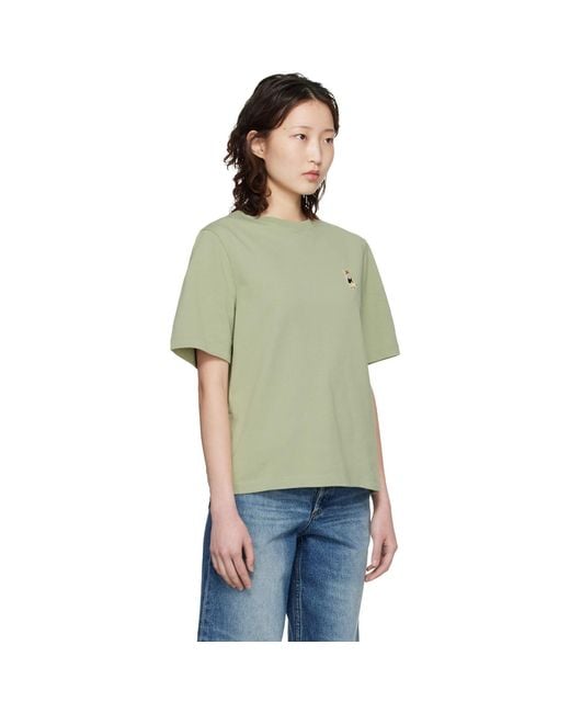 Maison Kitsuné Green Dressed Fox Comfort T-Shirt
