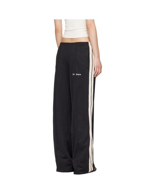 Palm Angels Black Classic Logo Loose Track Pants