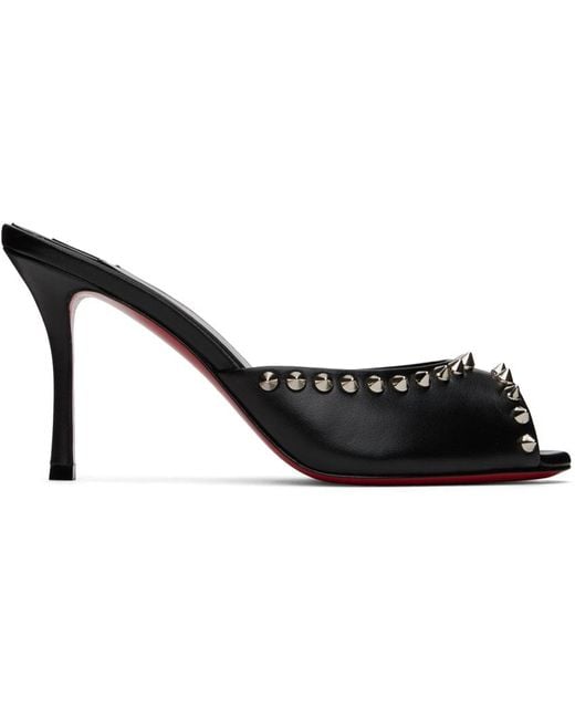Christian Louboutin Black Me Dolly 85 Studded Leather Mules