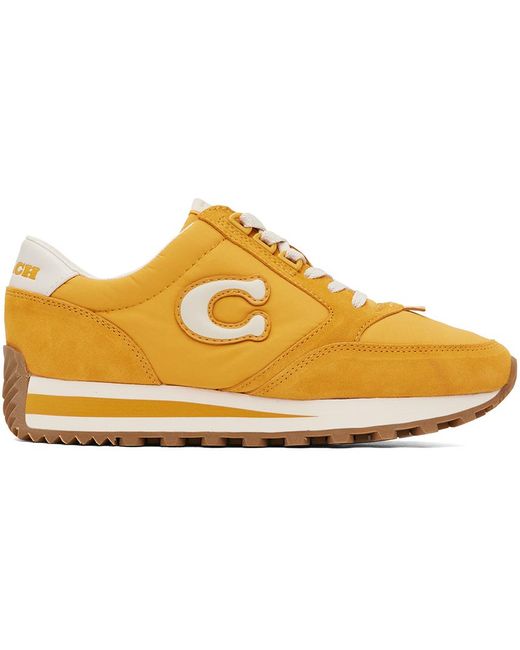 COACH Yellow Runner Sneakers in Black for Men Lyst Canada