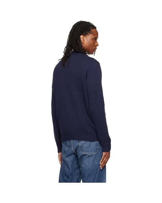 Polo Ralph Lauren Blue 'The Iconic Flag' Sweater for men