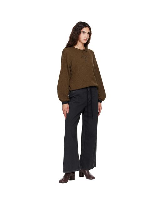 MM6 by Maison Margiela Black Drawstring Jeans