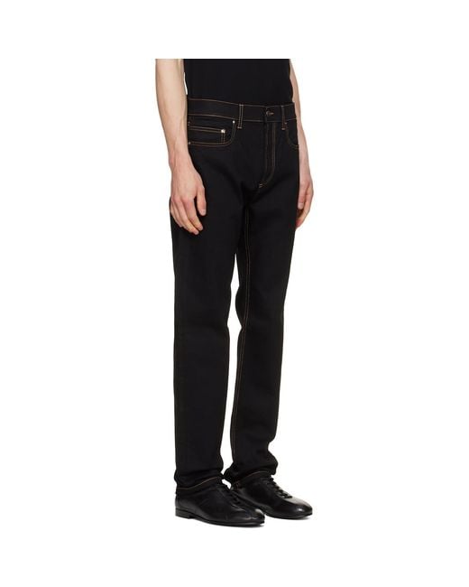 Versace Black Tapered Jeans for men