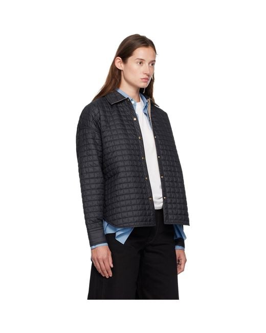 Moncler Black Quilted Shirt Jacket