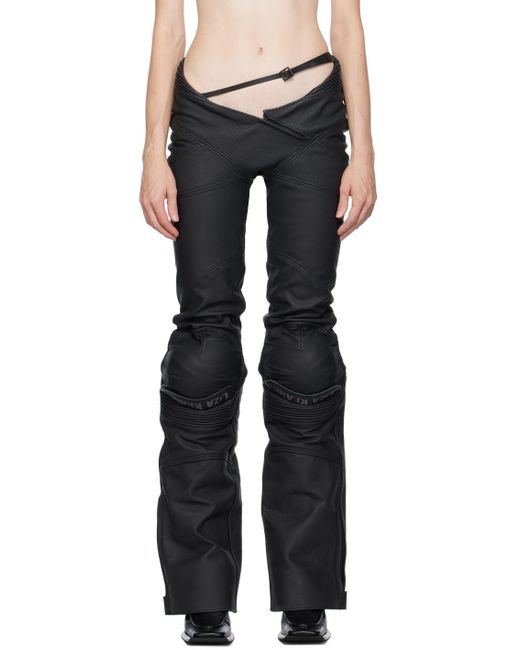 Liza Keane Black Ssense Exclusive Beast Leather Trousers