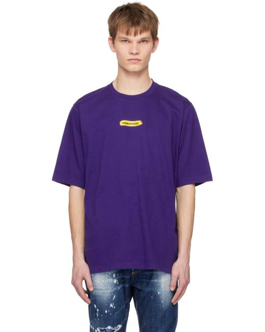 DSquared² Purple Red Skater T-shirt for men