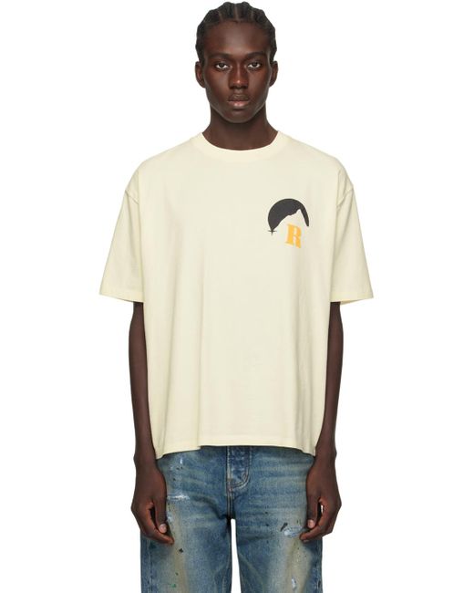 T-shirt blanc cassé à images à logo Rhude pour homme en coloris Multicolor