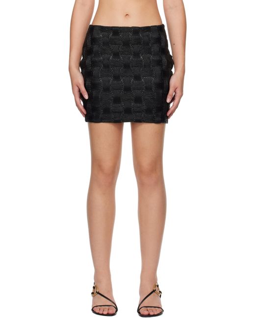 Nanushka Black Sarra Vegan Leather Miniskirt
