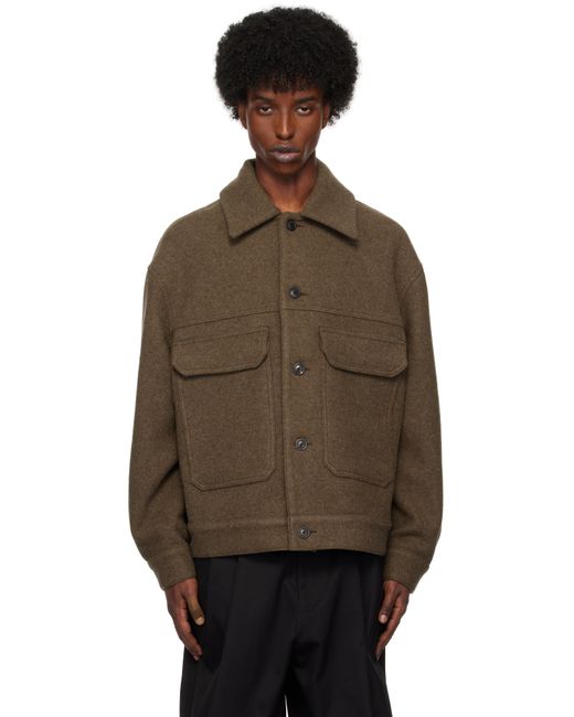 Lownn Taupe Wool Cashmere Workwear Jacket in Brown for Men | Lyst UK