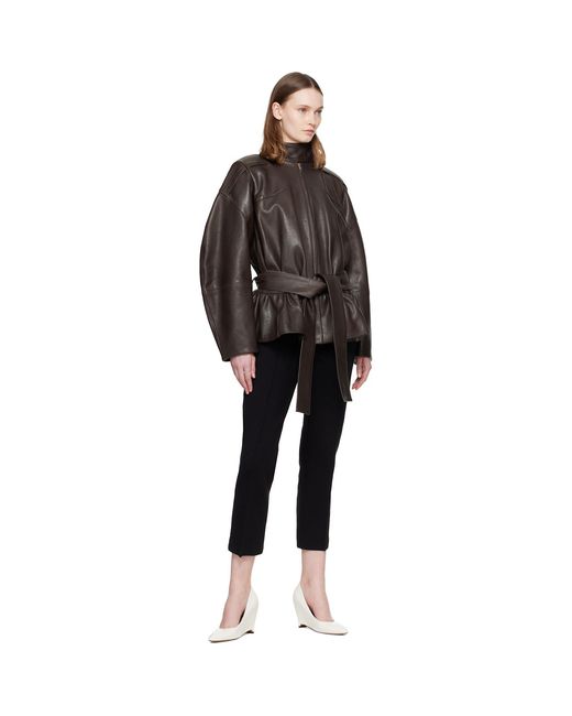 FIDAN NOVRUZOVA Brown Julia Leather Jacket