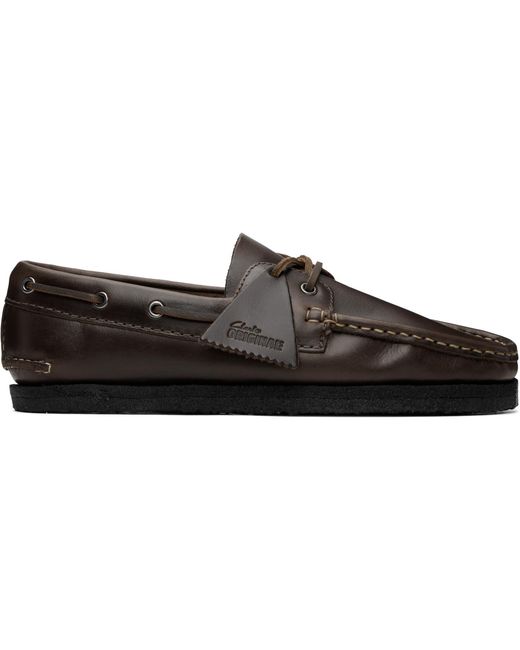 Clarks Black Godney Boat Shoes for men